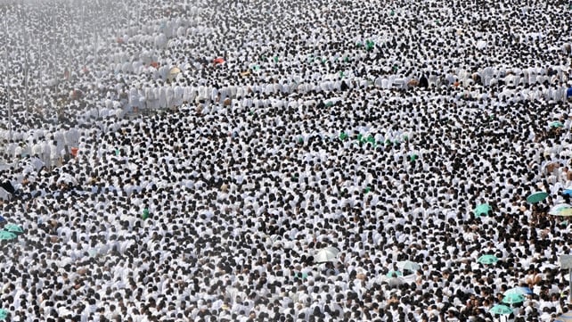 NOVEMBER: Crowds of Muslim pilgrims, all dressed in white, took part in annual rituals during the Hajj pilgrimage