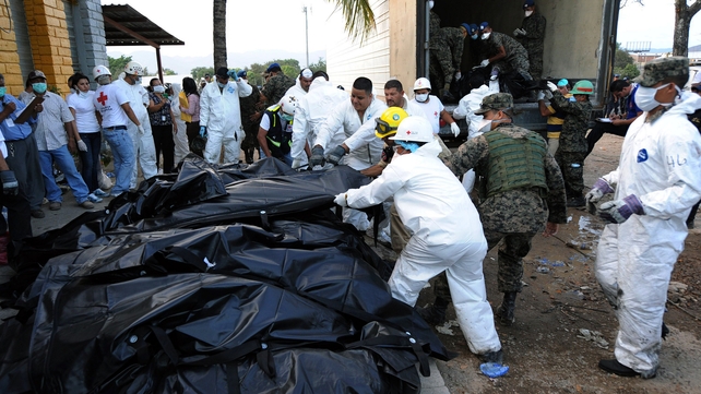 FEBRUARY: Over 350 inmates died after a fire swept through a prison in Honduras
