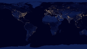 DECEMBER: NASA released this stunning 'black marble' view of the Earth at night