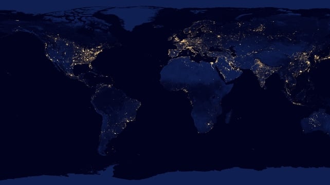 DECEMBER: NASA released this stunning 'black marble' view of the Earth at night