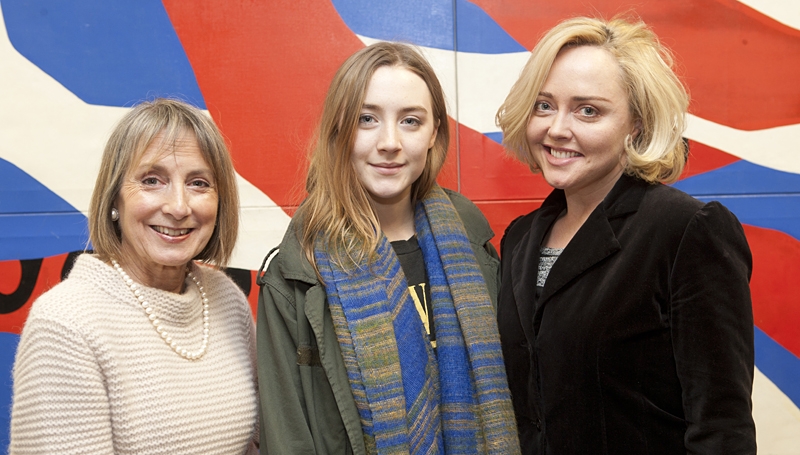 Susan Fitzgerald, Saoirse Ronan with After Life fellow actress Angeline Ball