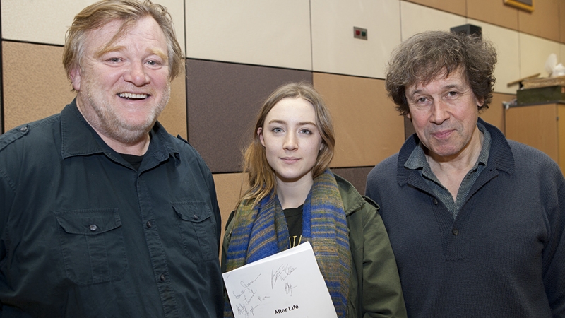 Brendan Gleeson, Saoirse Ronan and Stephen Rea in RTÉ Radio One