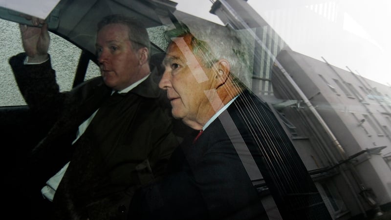 Seán FitzPatrick (R) photographed on his way into court
