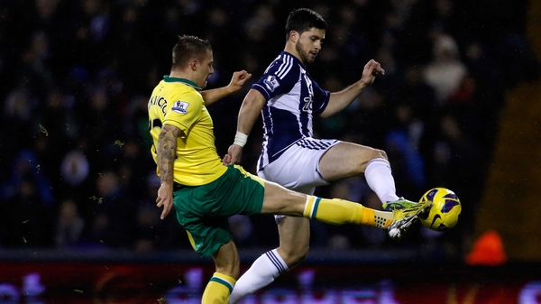 Future international team-mates? Ireland international Shane Long gets to the ball ahead of Irish-qualified Anthony Pilkington