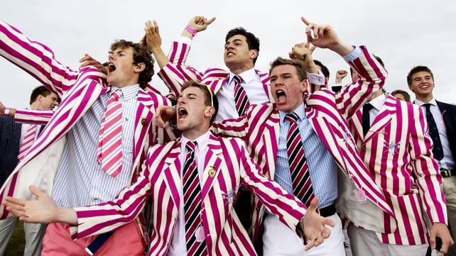 Abingdon School fans seen during the Henley Royal Regatta