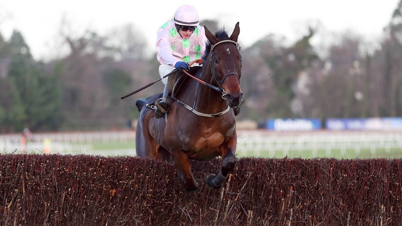 Arvika Ligeonniere ridden by Paul Townend comes home to win the Racing Post Novice Chase