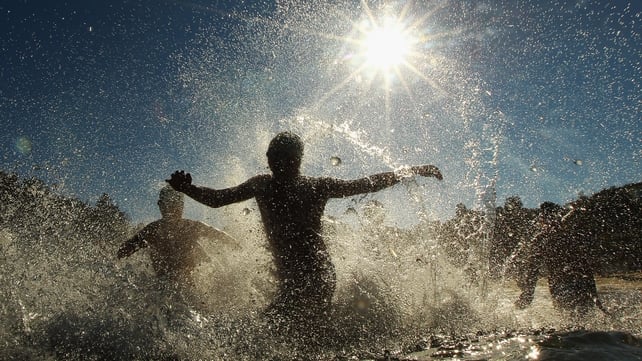 Competitors enter the water during the 2012 Cole Classic ocean swim in Sydney in February