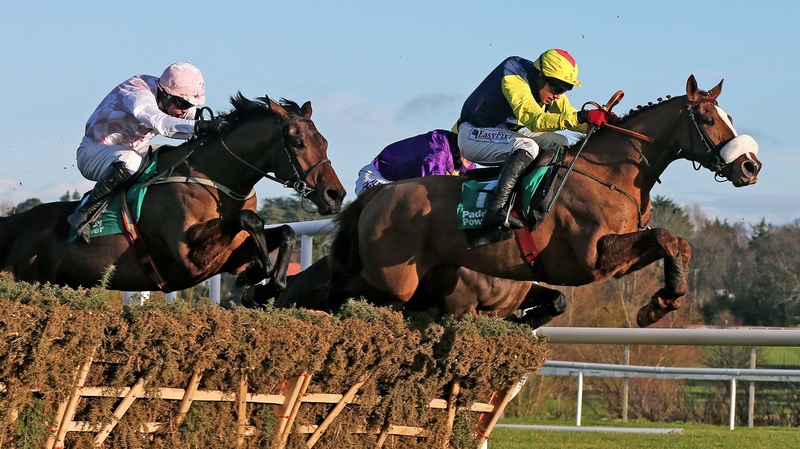 Flaxen Flare jumps the last to take victory in the opening race of day 2 at the Leopardstown Christmas Festival