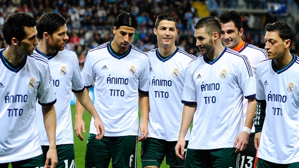 Real Madrid players wore T-shirts to support Barcelona manager Tito Vilanova