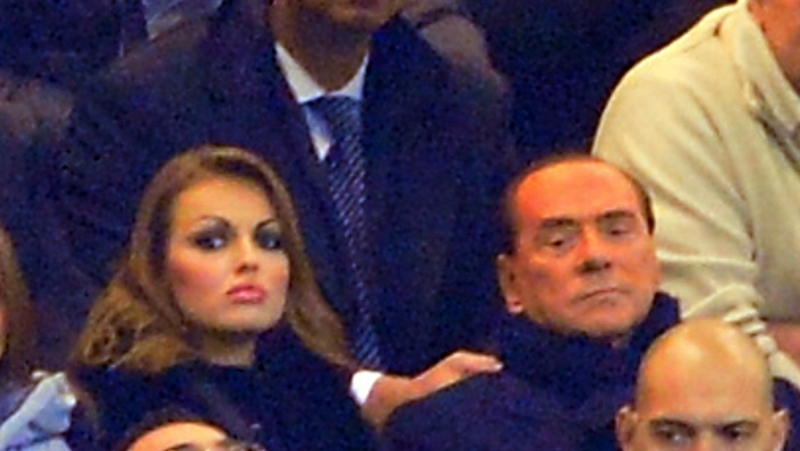 Silvio Berlusconi with his new fiancée 27-year-old Francesca Pascale