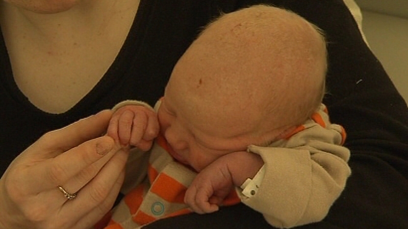 Baby Leo was the first arrival of the New Year