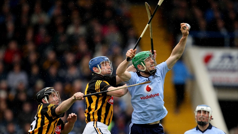 Ryan O’Dwyer takes a high ball against Kilkenny in the Leinster Championship