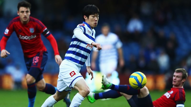 Ji-Sung Park of Queens Park Rangers in action against West Brom today