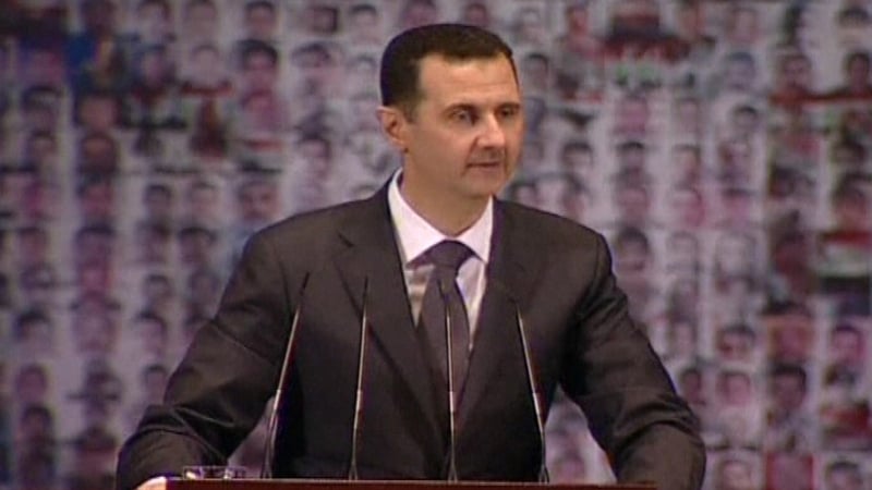 The speech was Bashar al-Assad's first in months