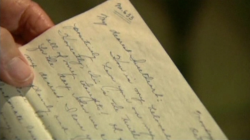 The couple often wrote to each other during WWII