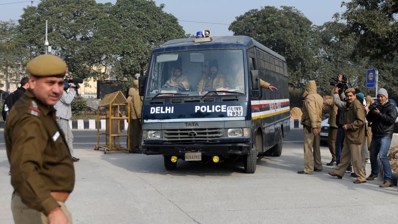 There was heavy security as the five suspects were brought to the court