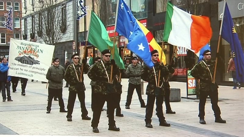 A Republican Sinn Féin demonstration in Limerick in 2013. Photo: RTÉ