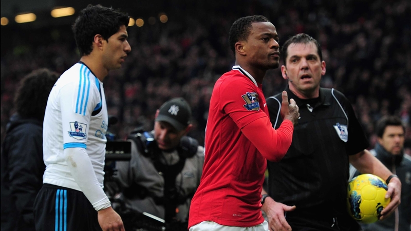 All eyes will be on Luis Suarez and Patrice Evra once again on Sunday