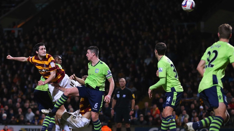 Donegal-born Carl McHugh scored Bradford's third goal