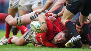 David Kilcoyne places the ball back on a Munster attack