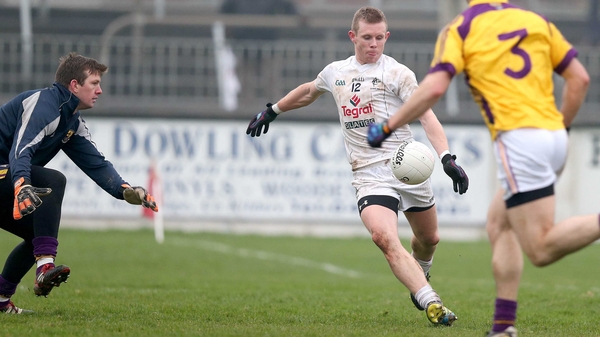 Morgan O'Flaherty slots home Kildare's winner against Wexford