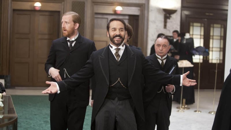 Jeremy Piven shows his delight as Mr Selfridge lands a third season
