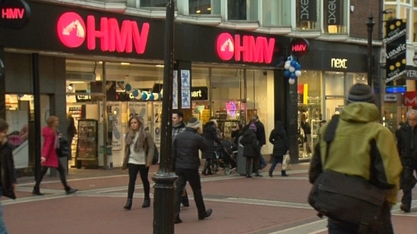 There are fears for up to 300 HMV jobs in the Republic of Ireland