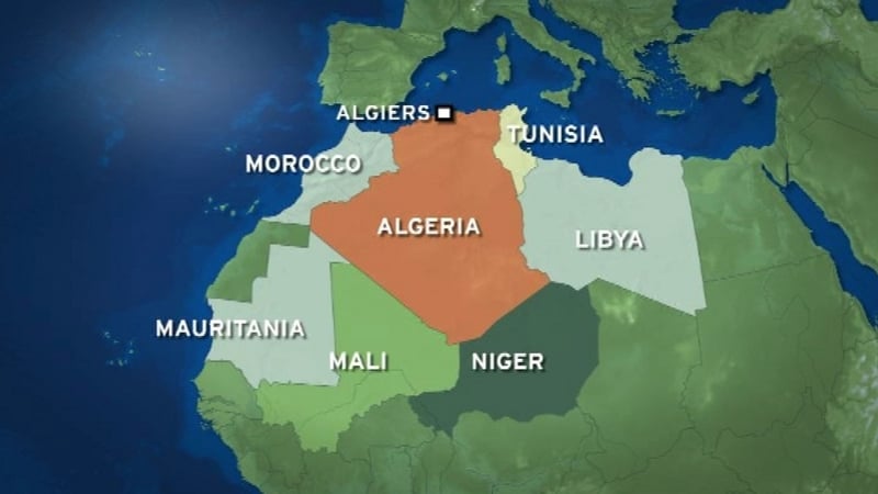 The hospital is 500km southeast of the capital Algiers