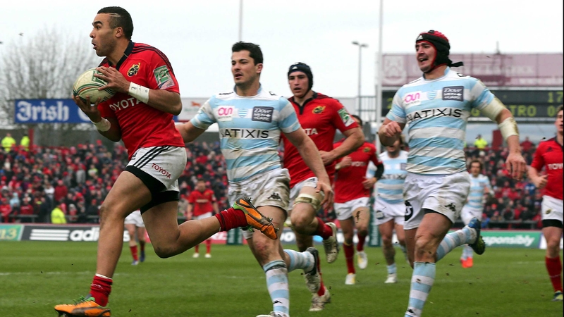 Simon Zebo scored a hat-trick of tries as he delivered a man-of-the-match performance for Munster