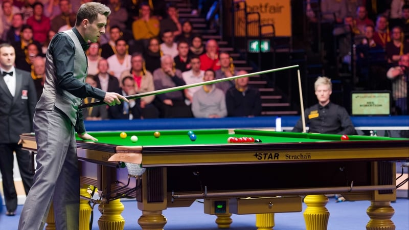 Mark Selby peruses his options during his final against Neil Robertson