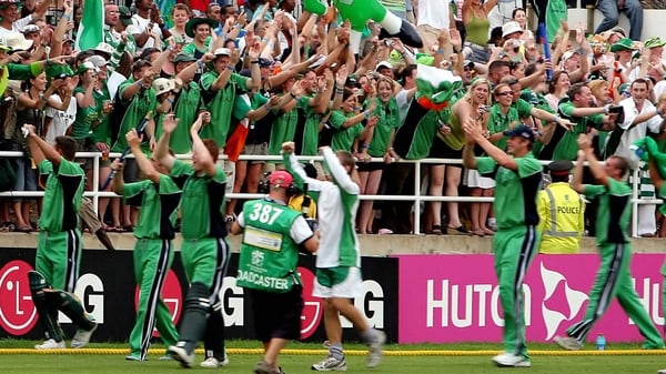 Ireland celebrate at the 2007 World Cup
