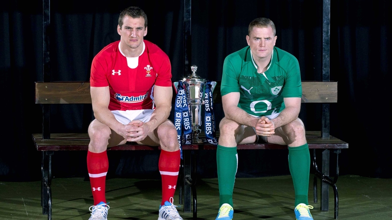 Jamie Heaslip with Wales captain Sam Warburton at the launch
