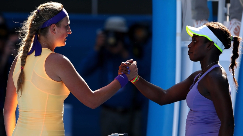 Victoria Azarenka saw off teenager Sloane Stephens in the Australian Open semi-finals