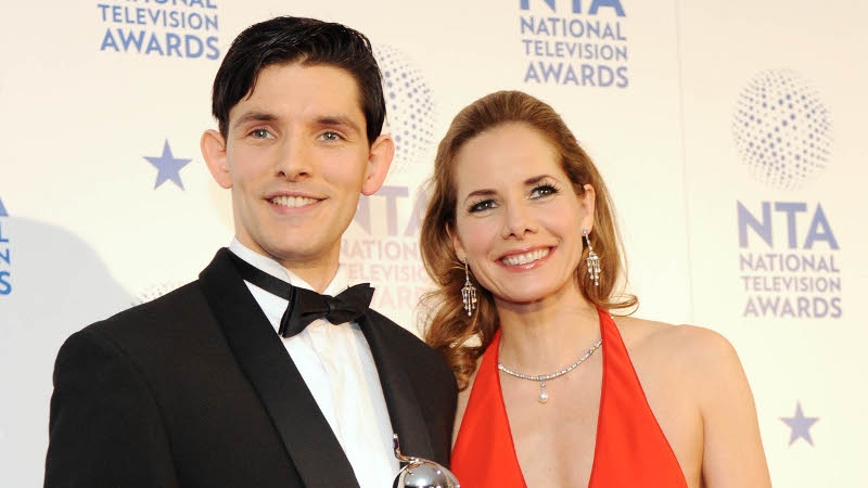 Colin Morgan with Darcy Bussel who presented him with his award