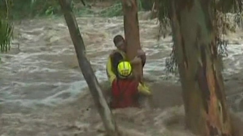 Around 20 water rescues were carried out in central Queensland on Thursday night and into Friday morning