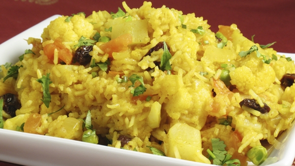 Cauliflower and Green Bean Biryani