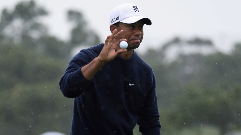 Tiger Woods hit four birdies and an eagle three in his opening 11 holes