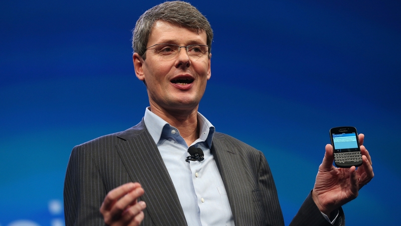 RIM chief executive Thosten Heins says things better than last year, despite quarterly loss