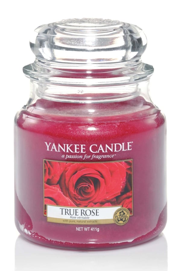 Yankee Candle Medium Jar in True Rose, Shade and Plate, €45 at Littlewoods