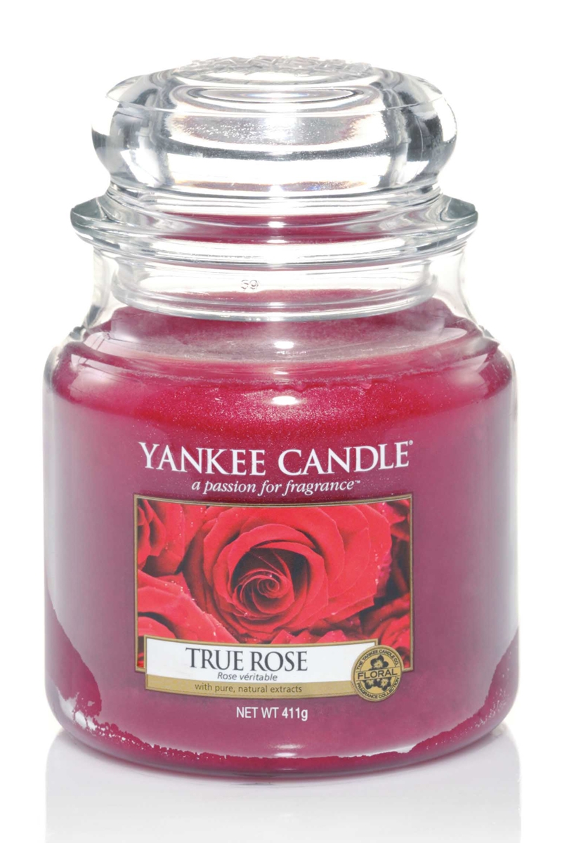 Yankee Candle Medium Jar in True Rose, Shade and Plate, €45 at Littlewoods