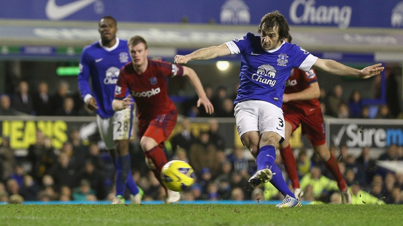 Leighton Baines converted yet another penalty for the Toffees as West Brom suffered another Premier League defeat
