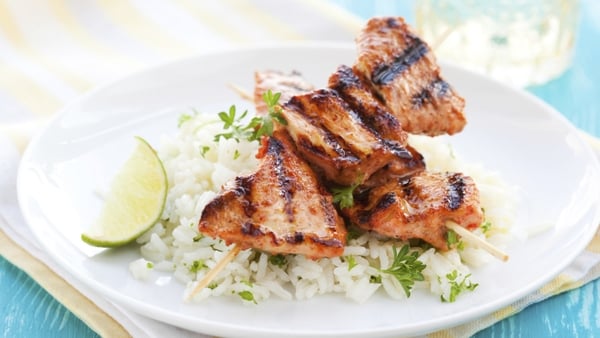 Turkey Satay with Basmati Rice