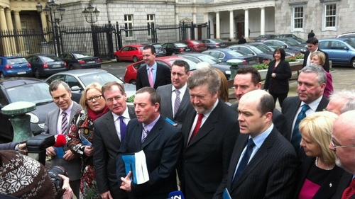 The Oireachtas Health Committee presented its report to Minister for Health James Reilly (Pic: David McCullagh)