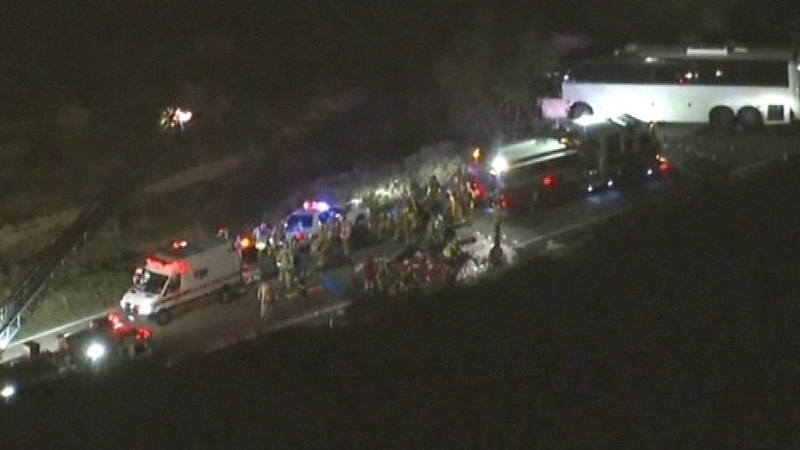 The bus was carrying a tour group from Tijuana when it crashed