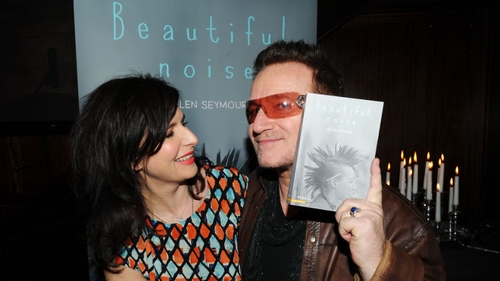 Bono and author Helen Seymour at the lauch of her new book Beautiful Noise