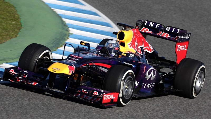 Sebastian Vettel testing in Jerez today