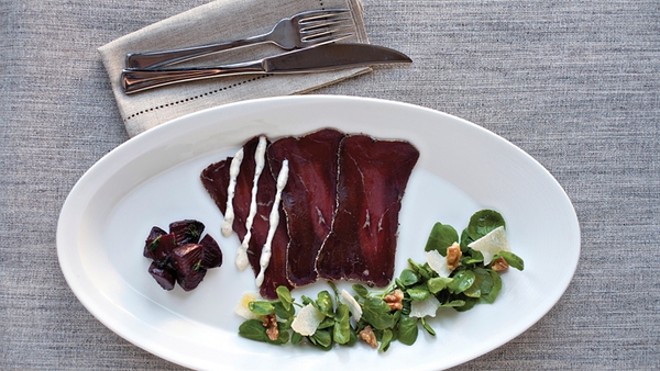 Air-Dried Beef Carpaccio with Roasted Beetroot and