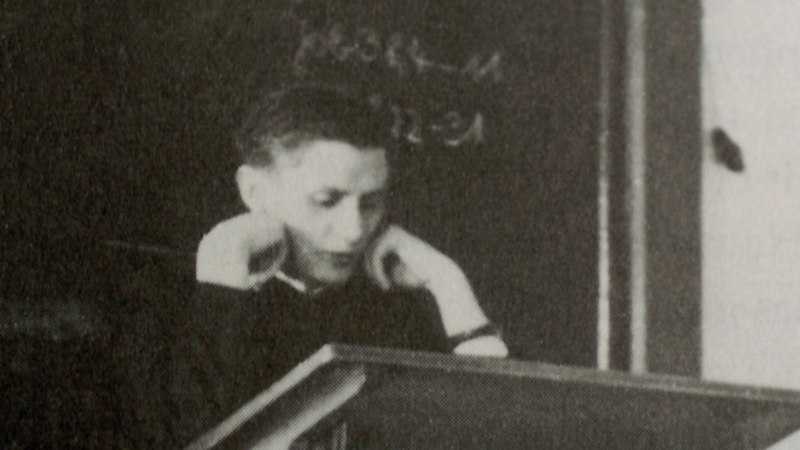 Joseph Ratzinger gives a theology lecture at the University of Freising during the summer semester in 1955