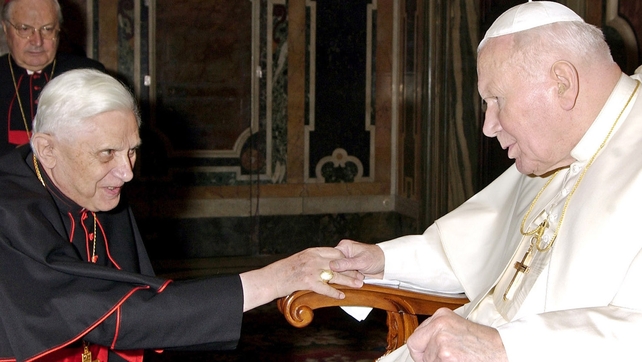 Cardinal Joseph Ratzinger was a close aide to his predecessor John Paul II