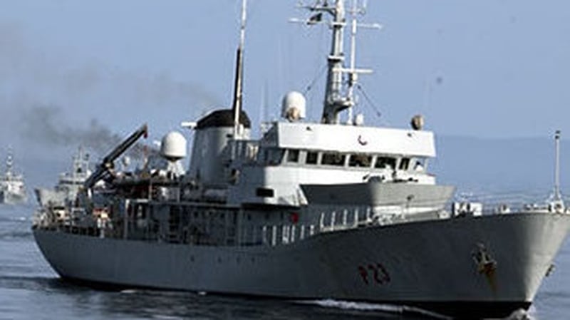 The Naval Service sent the LÉ Aisling to assist the tanker at the request of the Irish Coast Guard